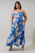 Roswell Floral Sima Pleated Maxi Dress Curve